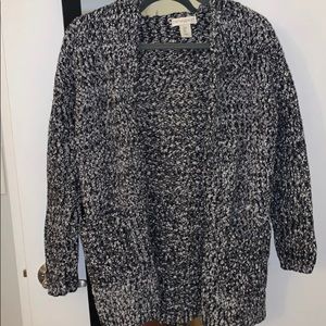 Black and White Marbled Cardigan